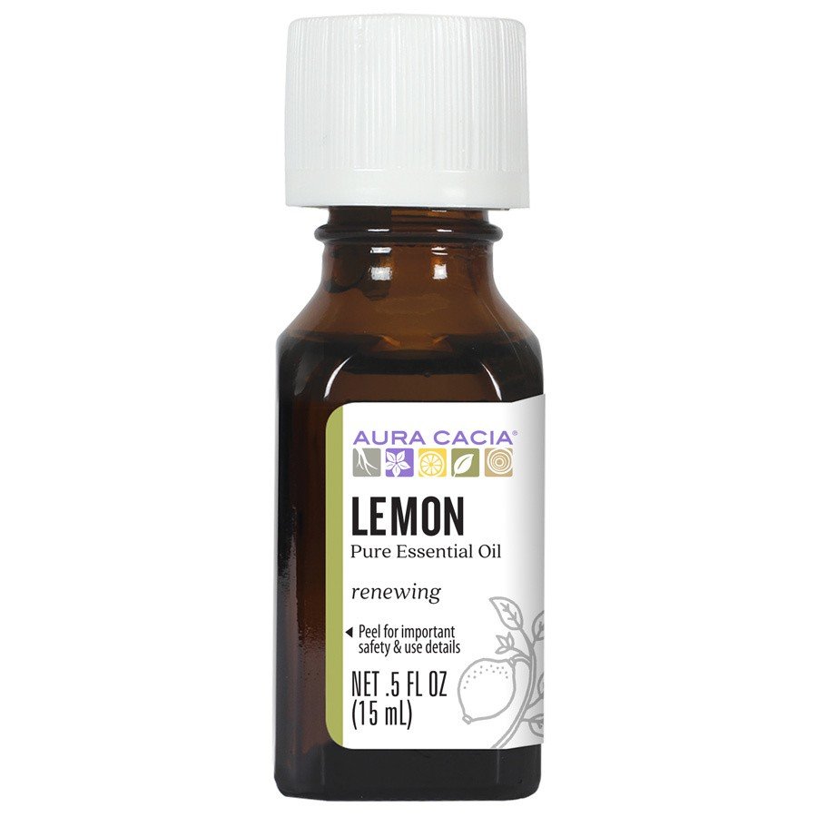 Aura Cacia Lemon Essential Oil 0.5 oz Oil