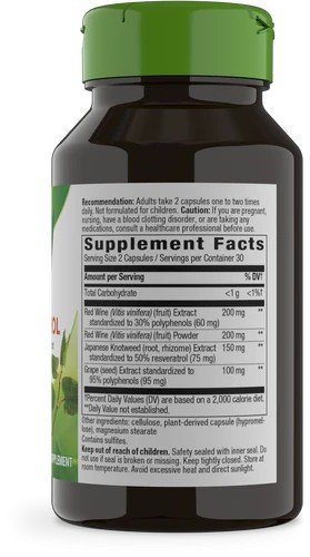Nature's Way Resveratrol 60 Vegan Capsules