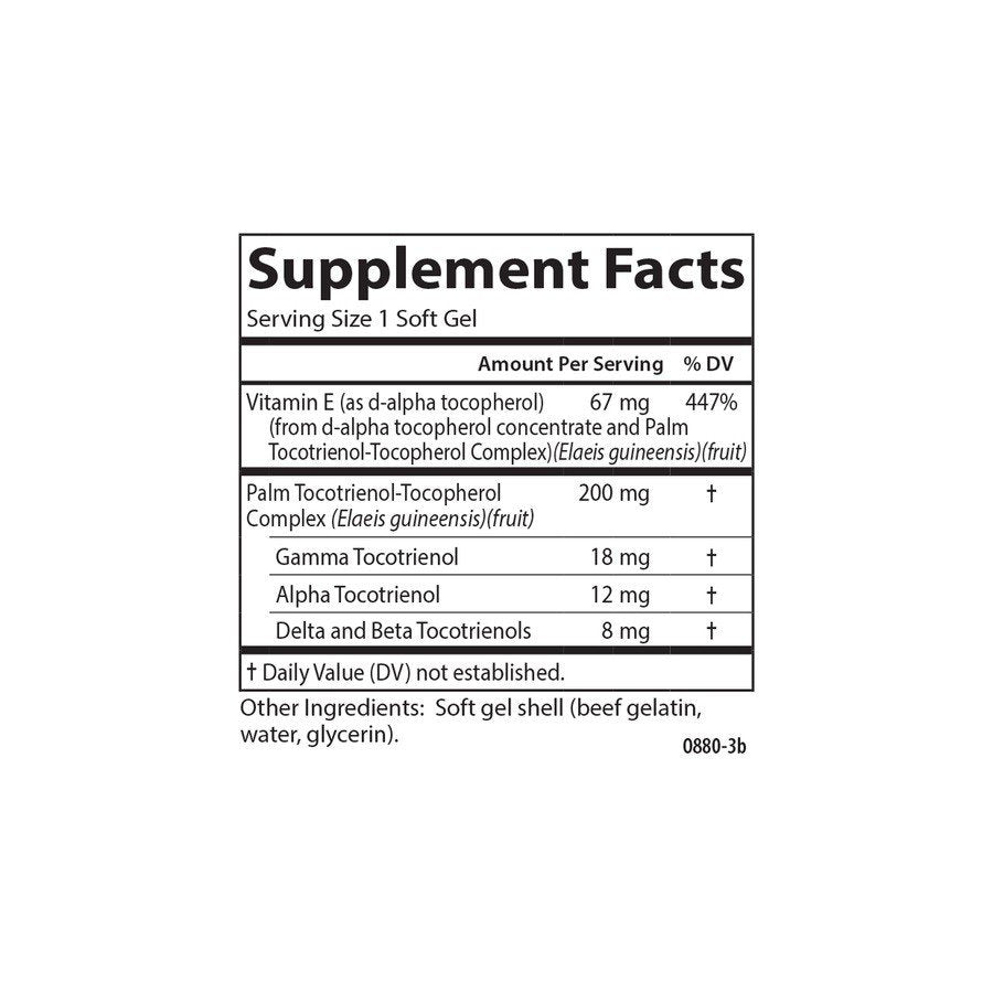 Carlson Laboratories Tocotrienols Complex With Vitamin E 90 Softgel