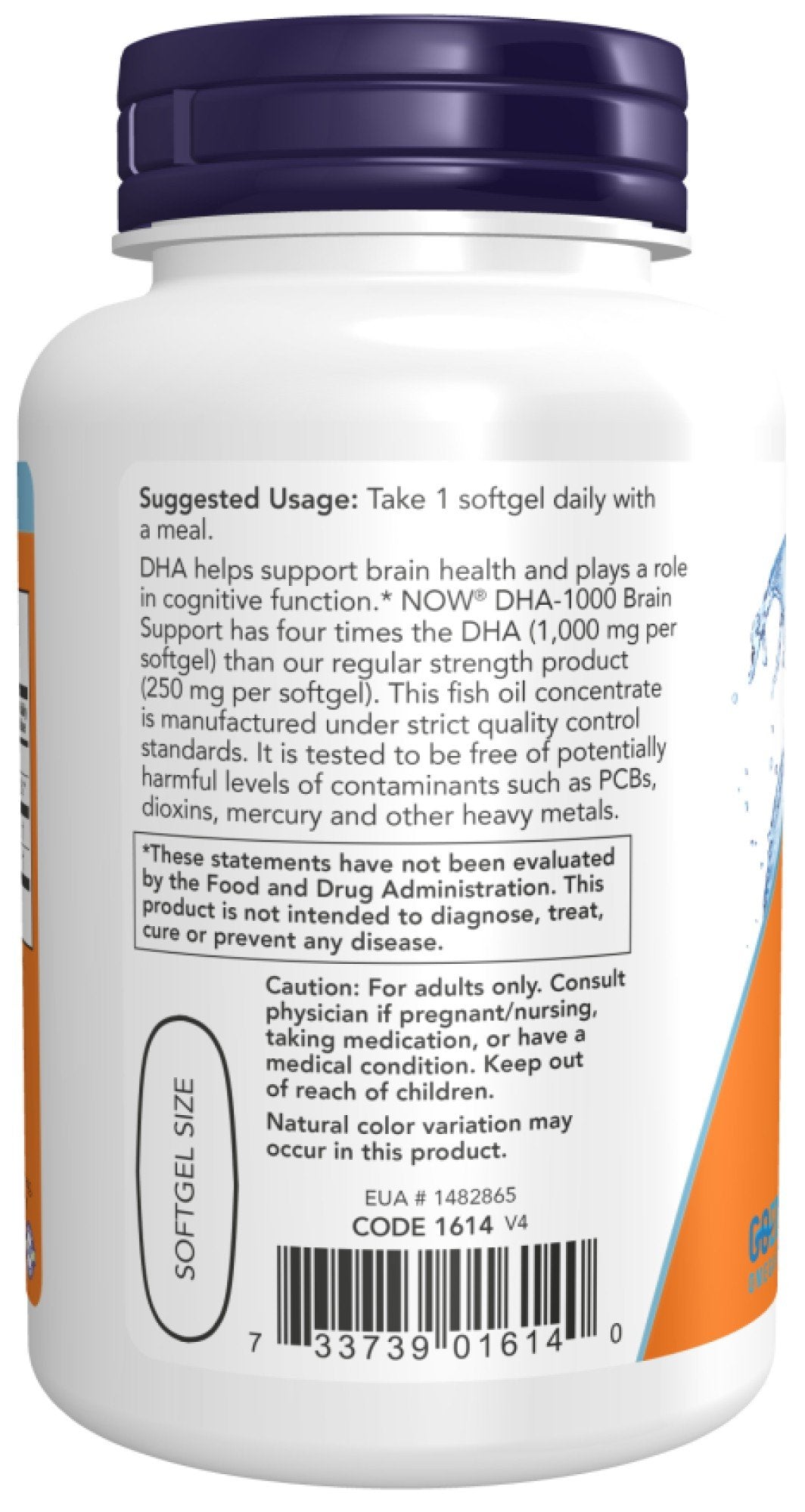 Now Foods DHA 1000 Brain Support Extra Strength 90 Capsule