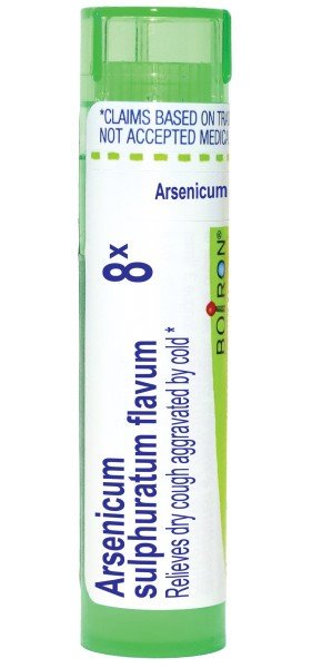 Boiron Arsenicum Sulphuratum Flavum 8X Homeopathic Single Medicine For Cough, Cold & Flu 80 Pellet