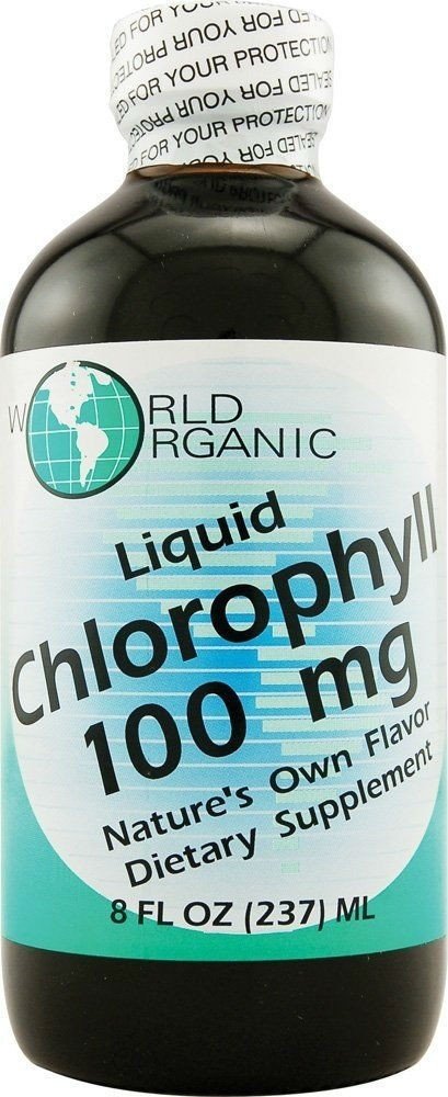 World Organics Organic Chlorophyll 100 mg. 8 oz Liquid