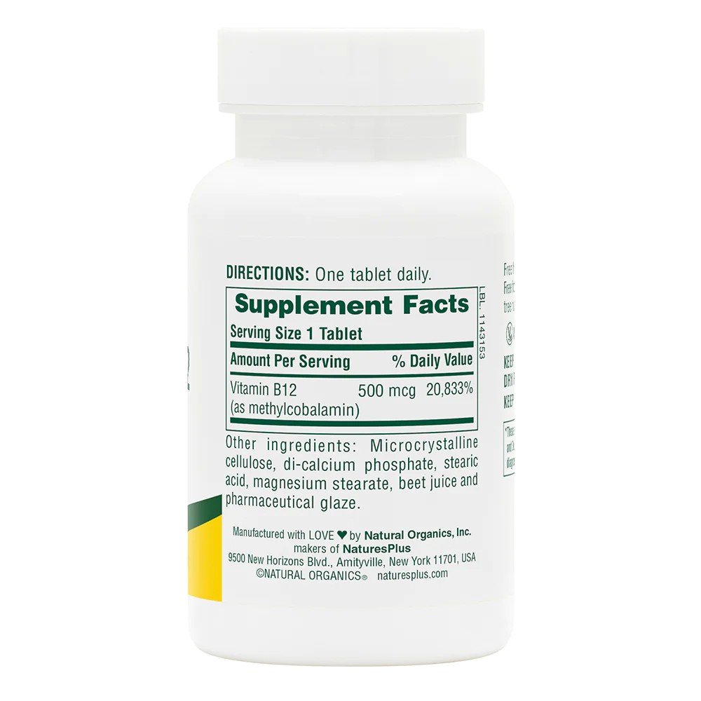 Nature&#39;s Plus Vitamin B-12 500mcg 90 Tablet