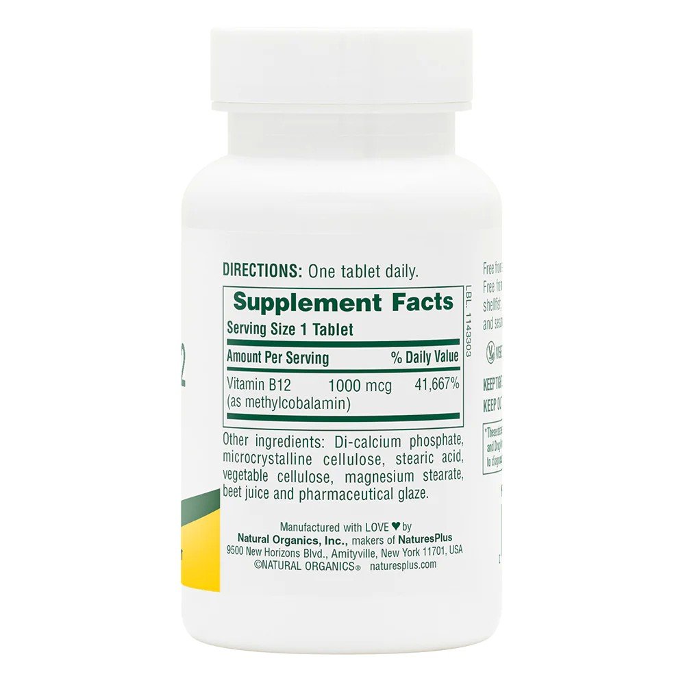 Nature&#39;s Plus Vitamin B-12 1000mcg 90 Tablet