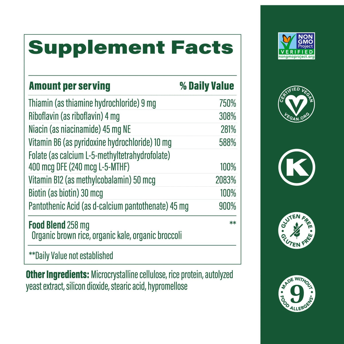 MegaFood Balanced B Complex 60 Tablet