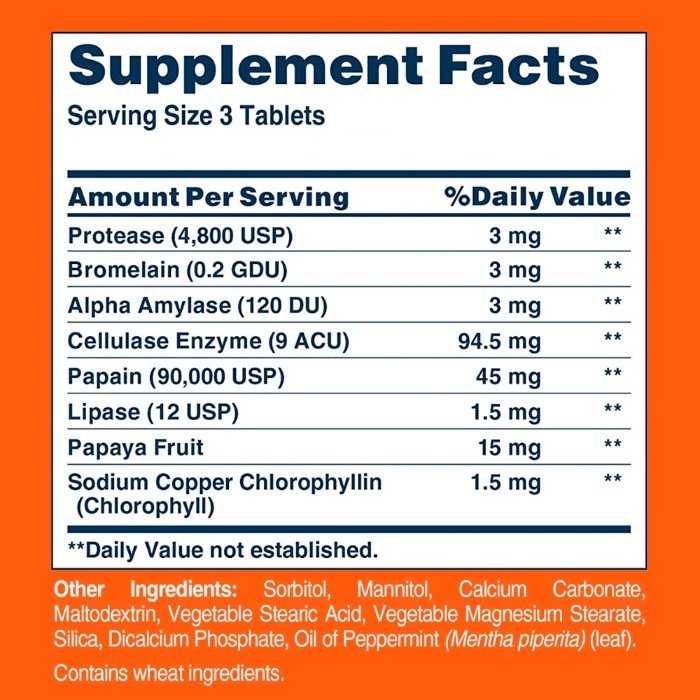 American Health Products Super Papaya Enzyme Plus 180 Tablets