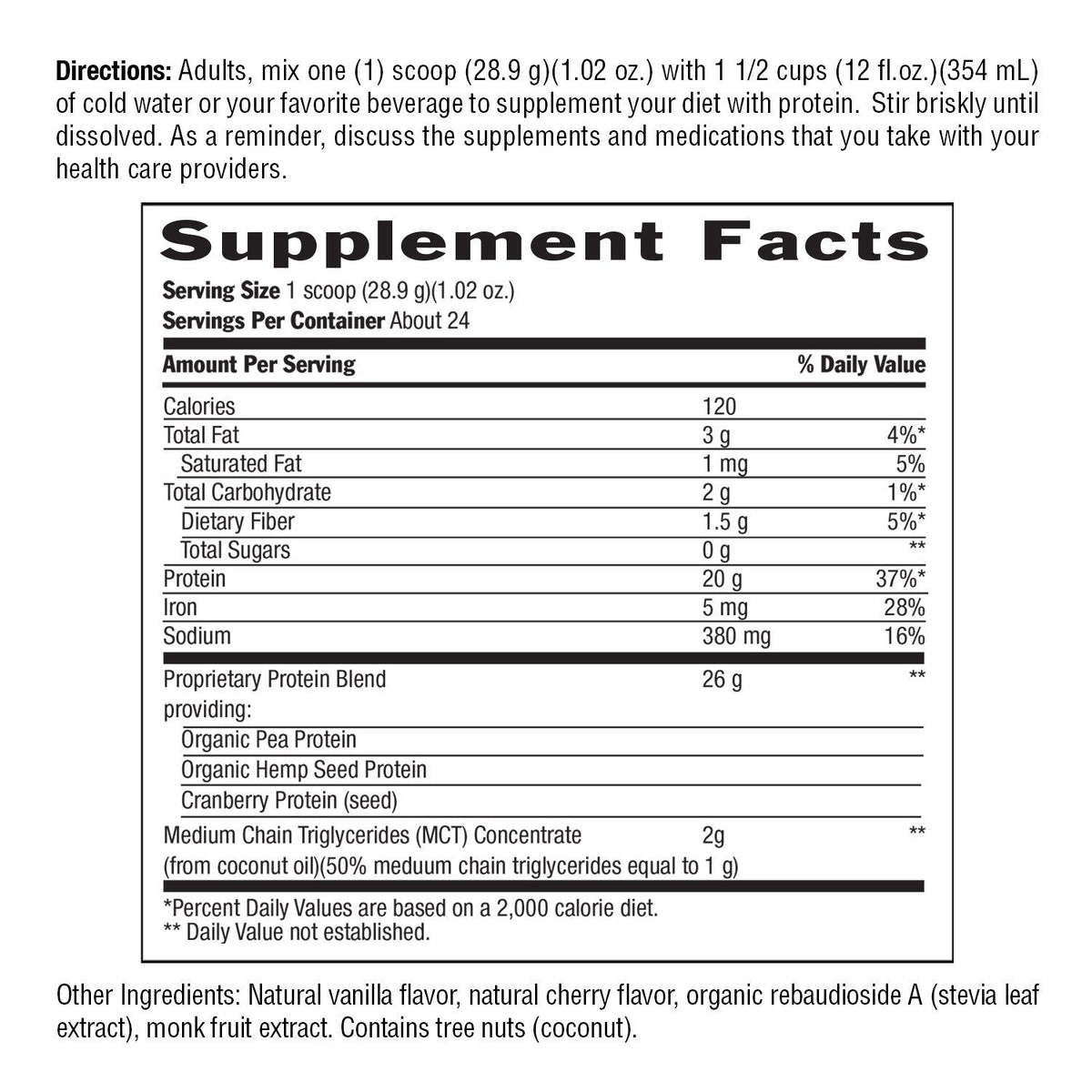 Biochem 100% Vegan Protein Vanilla 24.4 oz Powder