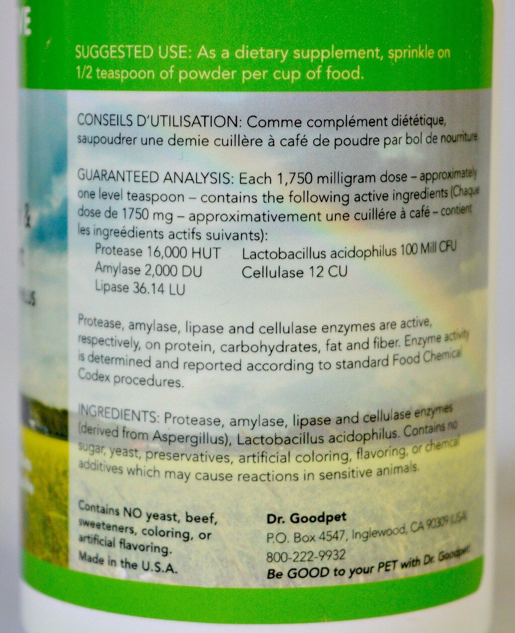 Dr. Goodpet Feline Enzyme 4 oz Powder