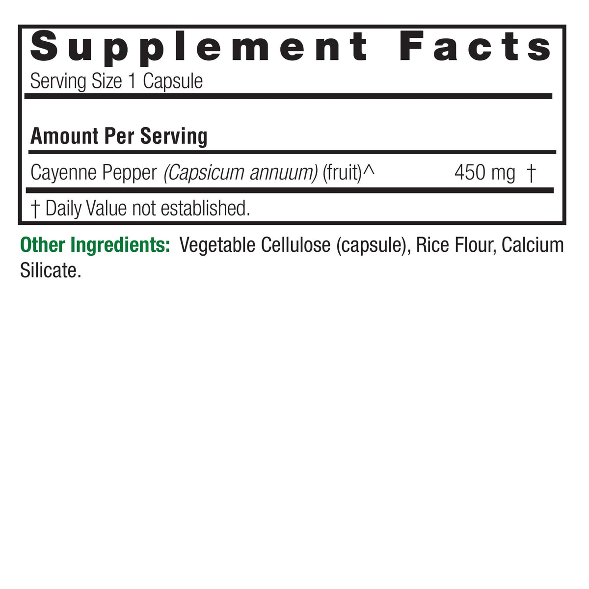 Nature's Answer Cayenne Pepper Fruit 90 Capsule