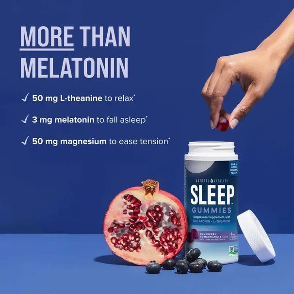 Natural Vitality Calm Sleep Gummies Blueberry Pomegranate 120 Gummy