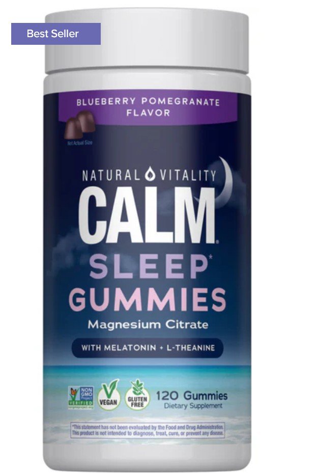Natural Vitality Calm Sleep Gummies Blueberry Pomegranate 120 Gummy