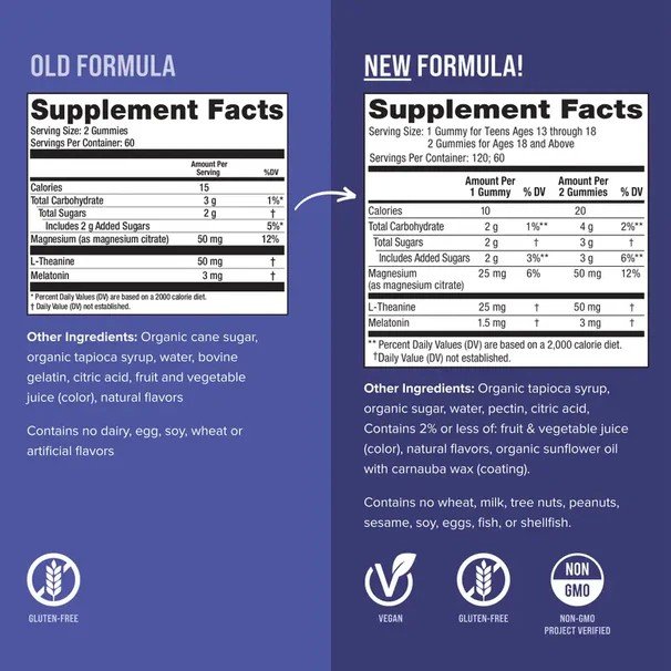 Natural Vitality Calm Sleep Gummies Blueberry Pomegranate 120 Gummy