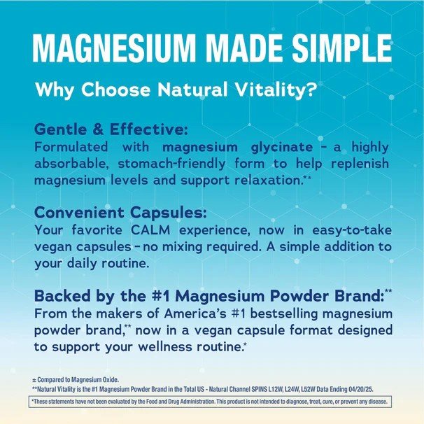 Natural Vitality Calm Magnesium Glycinate 120 Capsule