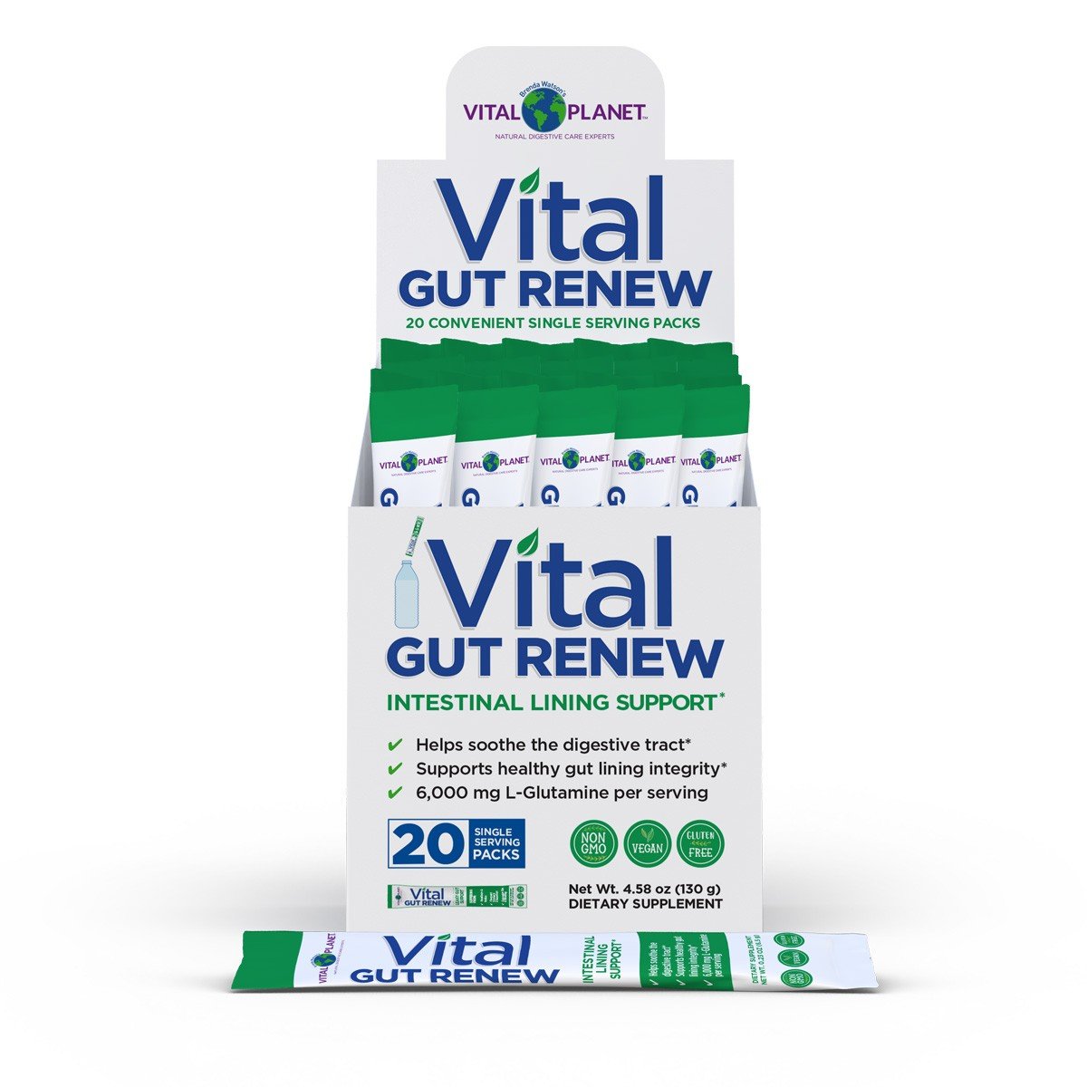 Vital Planet Vital Gut Renew-Stick Pack Box 20 Count Powder