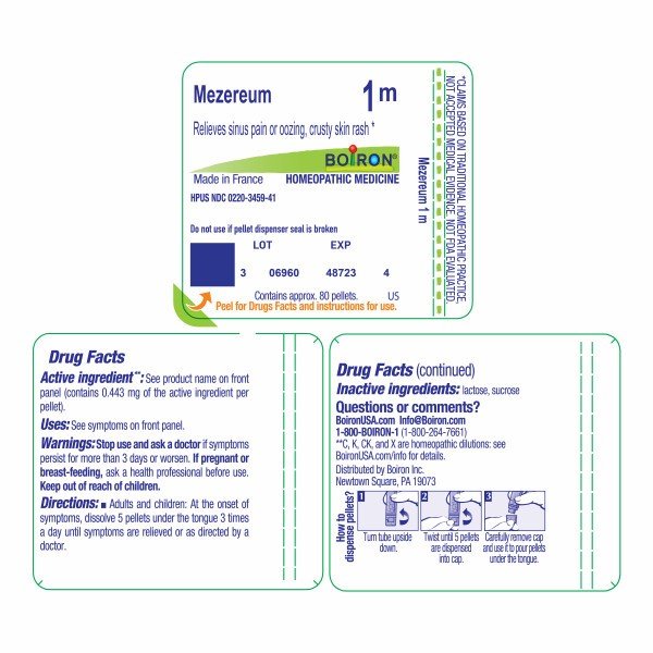 Boiron Mezereum 1M Homeopathic Single Medicine For Cough, Cold &amp; Flu 80 Pellet