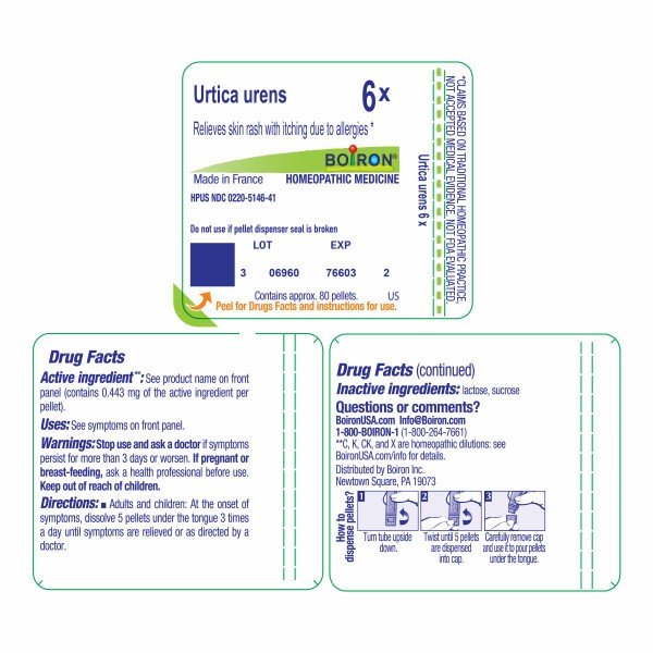 Boiron Urtica Urens 6X Homeopathic Single Medicine For First Aid 80 Pellet