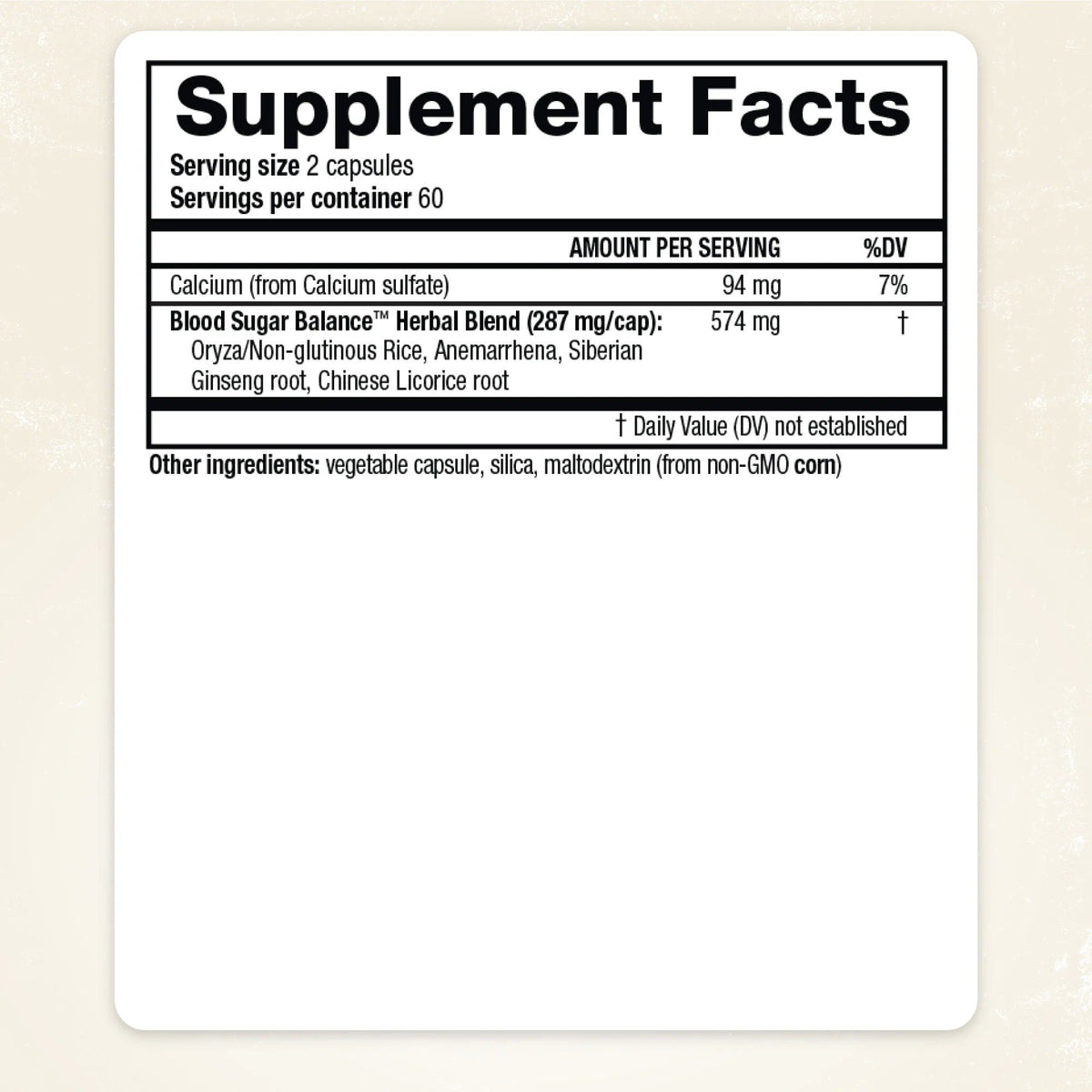 Ridgecrest Herbals Blood Sugar Balance 120 Capsule