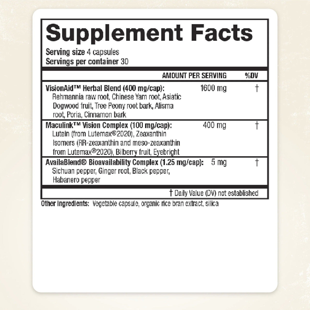 Ridgecrest Herbals Essential Eyes 120 VegCap