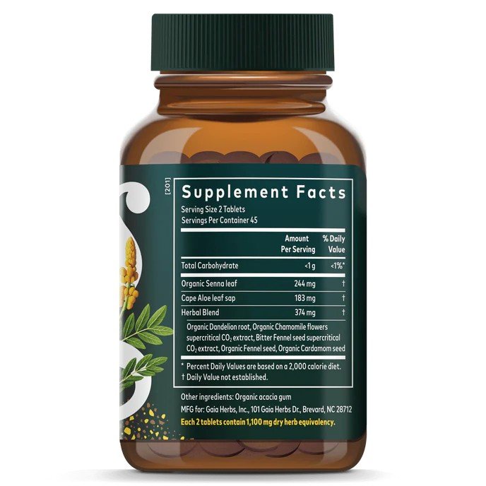 Gaia Herbs Natural Laxative 90 Tablet