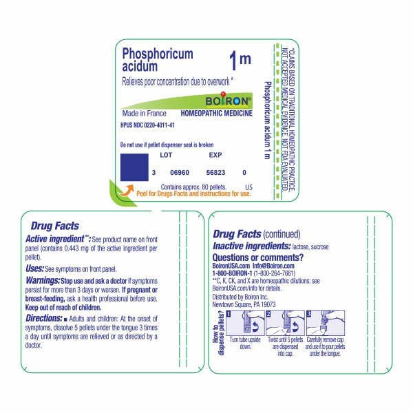 Boiron Phosphoricum Acidum 1M Homeopathic Single Medicine For Stress & Sleep 80 Pellet
