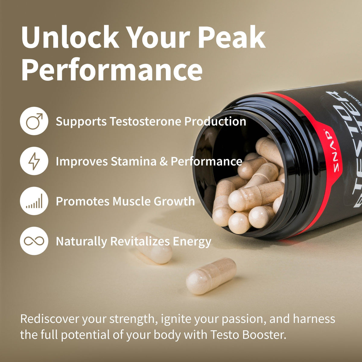 Snap Supplements Testo Booster 90 Capsule