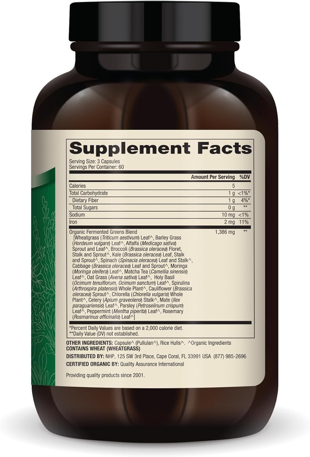 Dr. Mercola Organic Fermented Greens 180 Capsule