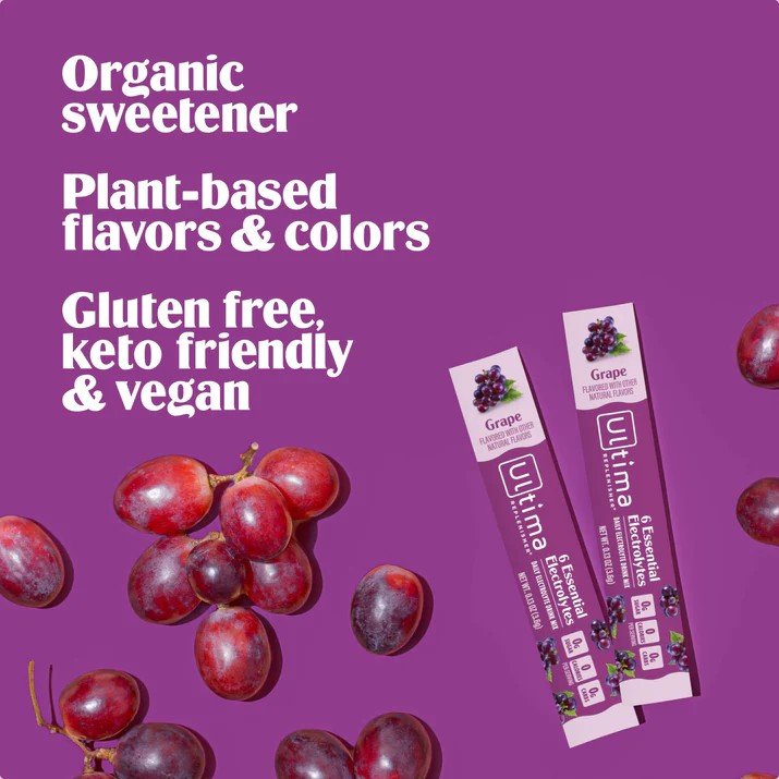 Ultima Replenisher Daily Electrolyte Drink Mix-Grape-20 Stickpacks 20-0.13 oz (3.7 g) Powder
