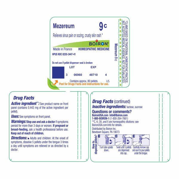 Boiron Mezereum 9C Homeopathic Single Medicine For Cough, Cold & Flu Pellet