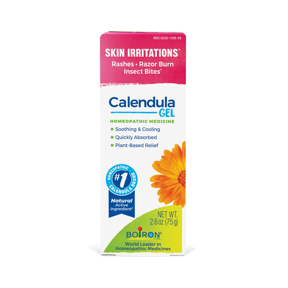 Boiron Calendula Gel Homeopathic Medicine For Skin Irritations 2.6 oz Gel