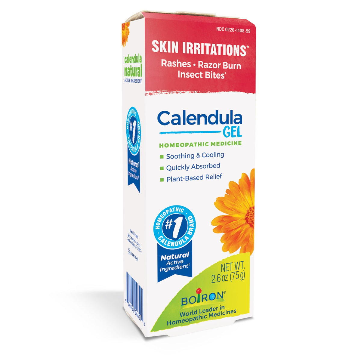 Boiron Calendula Gel Homeopathic Medicine For Skin Irritations 2.6 oz Gel