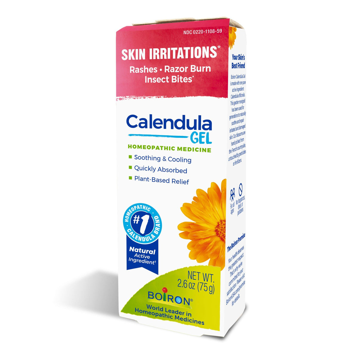 Boiron Calendula Gel Homeopathic Medicine For Skin Irritations 2.6 oz Gel