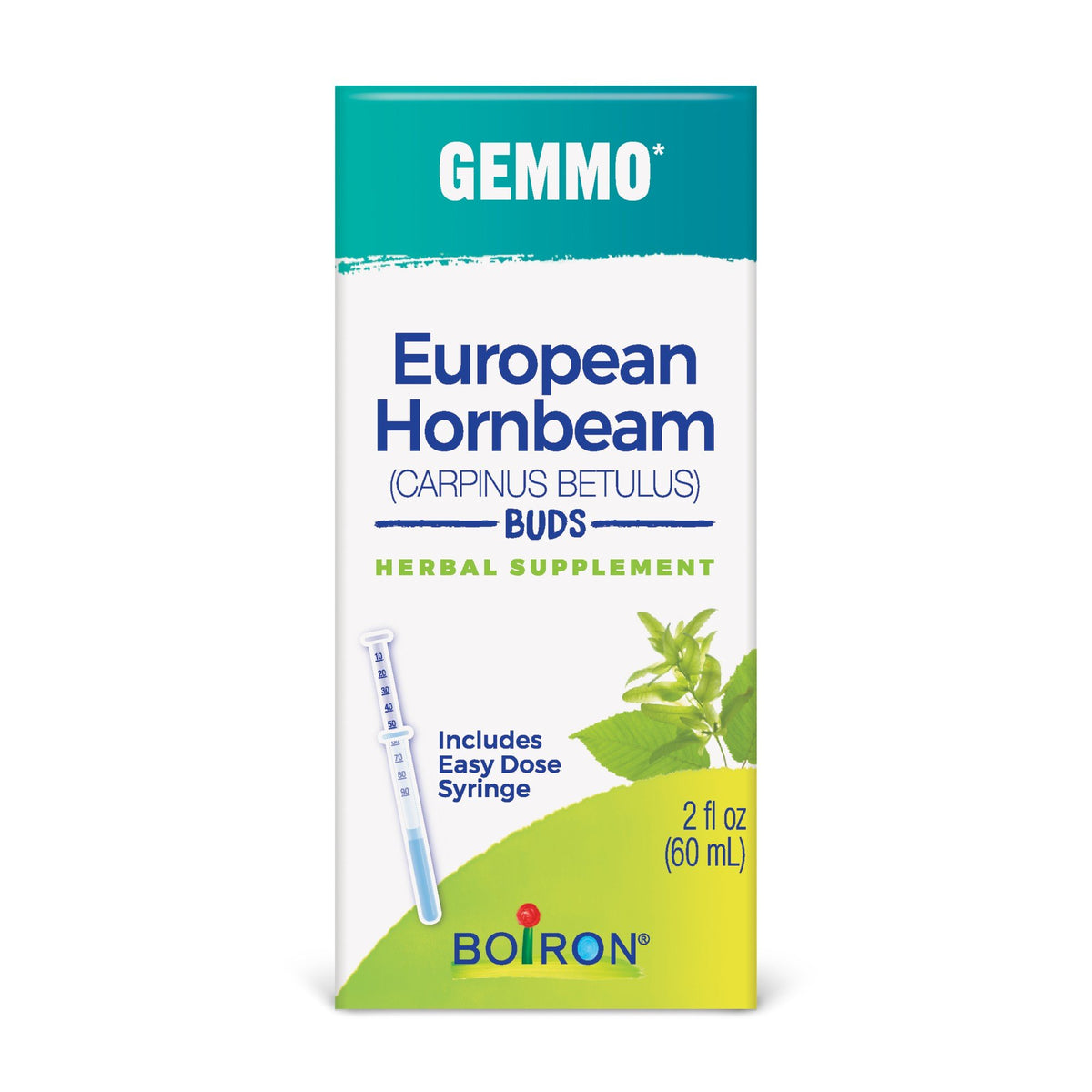 Boiron European Hornbeam, Buds Herbal Supplement 2 fl oz(60 ml) Liquid