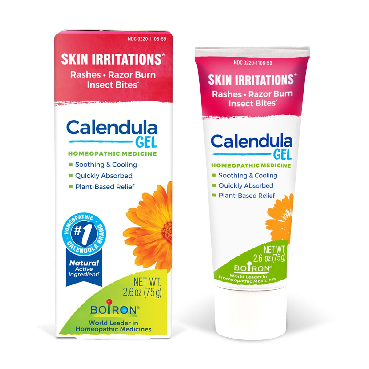 Boiron Calendula Gel Homeopathic Medicine For Skin Irritations 2.6 oz Gel