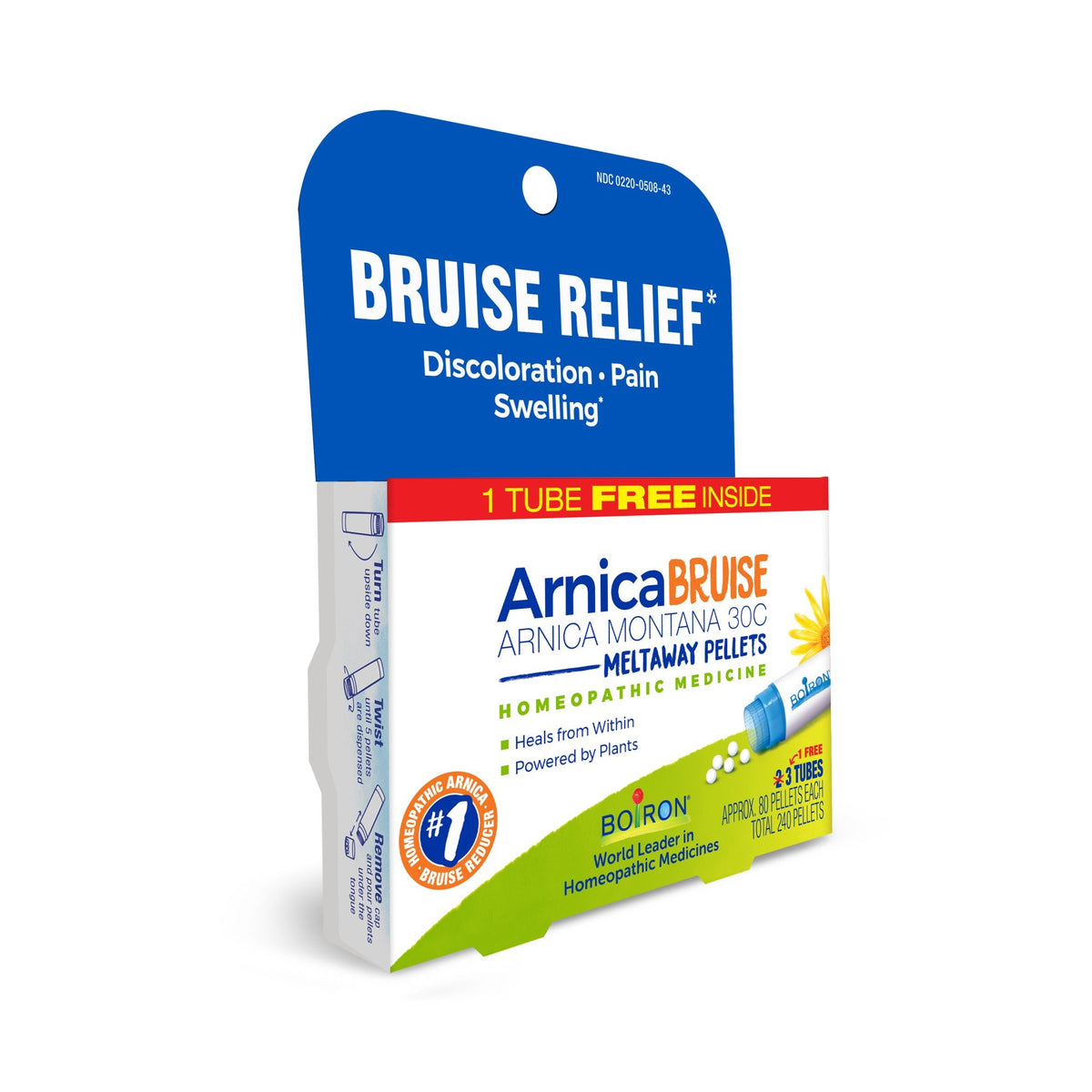 Boiron Arnica Bruise 3 MDT Homeopathic Medicine For Bruise Relief 3 Tubes Pellet