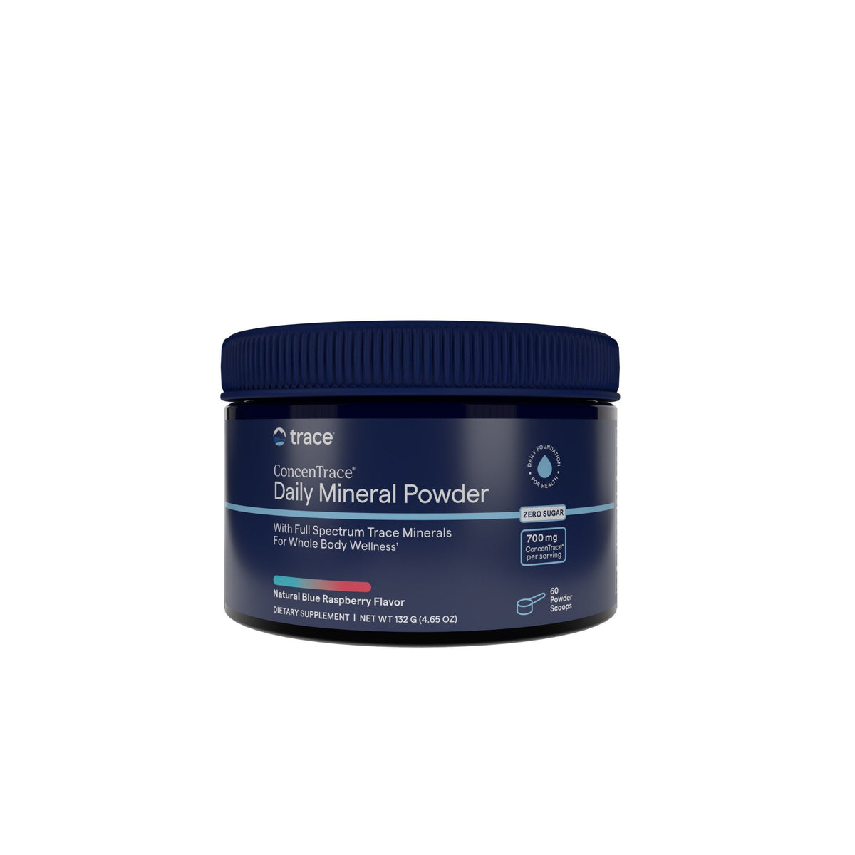 Trace Minerals ConcenTrace Daily Mineral Powder Blue Raspberry 132 g Powder