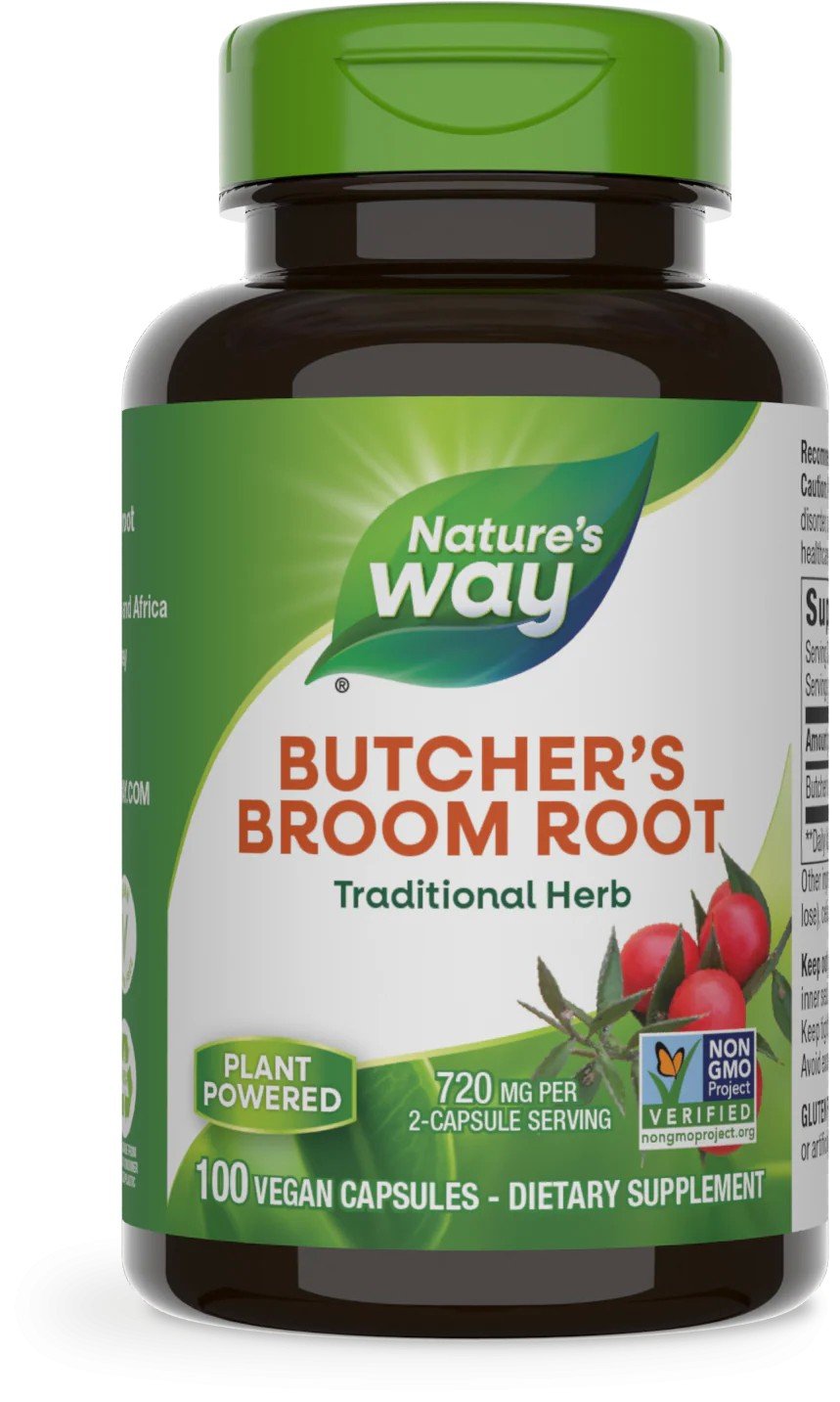 Nature's Way Butcher's Broom Root 100 Vegan Capsule