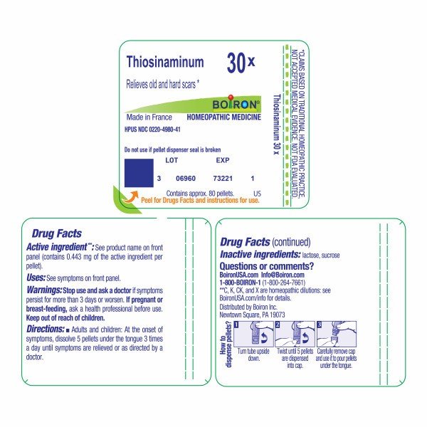 Boiron Thiosinaminum 30X Homeopathic Single Medicine For First Aid 80 Pellet