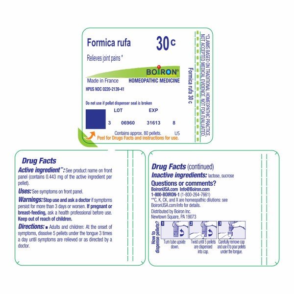 Boiron Formica Rufa 30C Homeopathic Single Medicine For Pain 80 Pellet