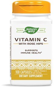 Nature's Way Vitamin C 500mg With Rose Hips 100 Capsule