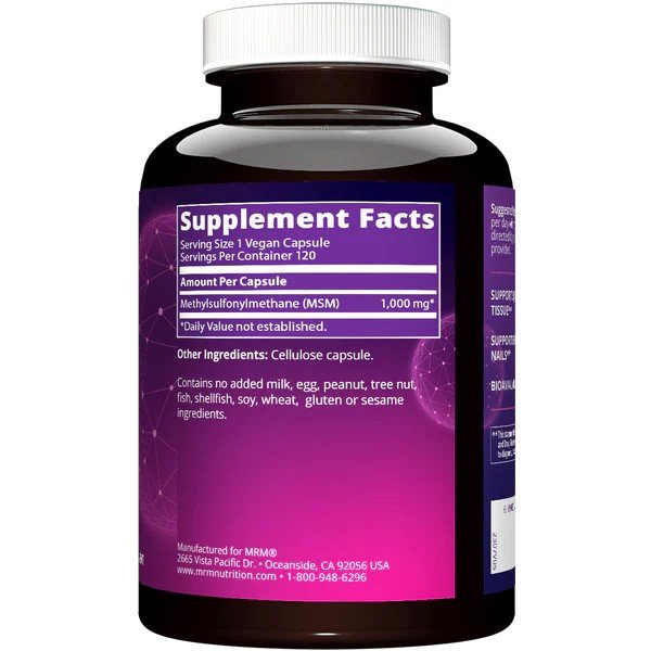 MRM (Metabolic Response Modifiers) MSM 1000mg 120 Capsule