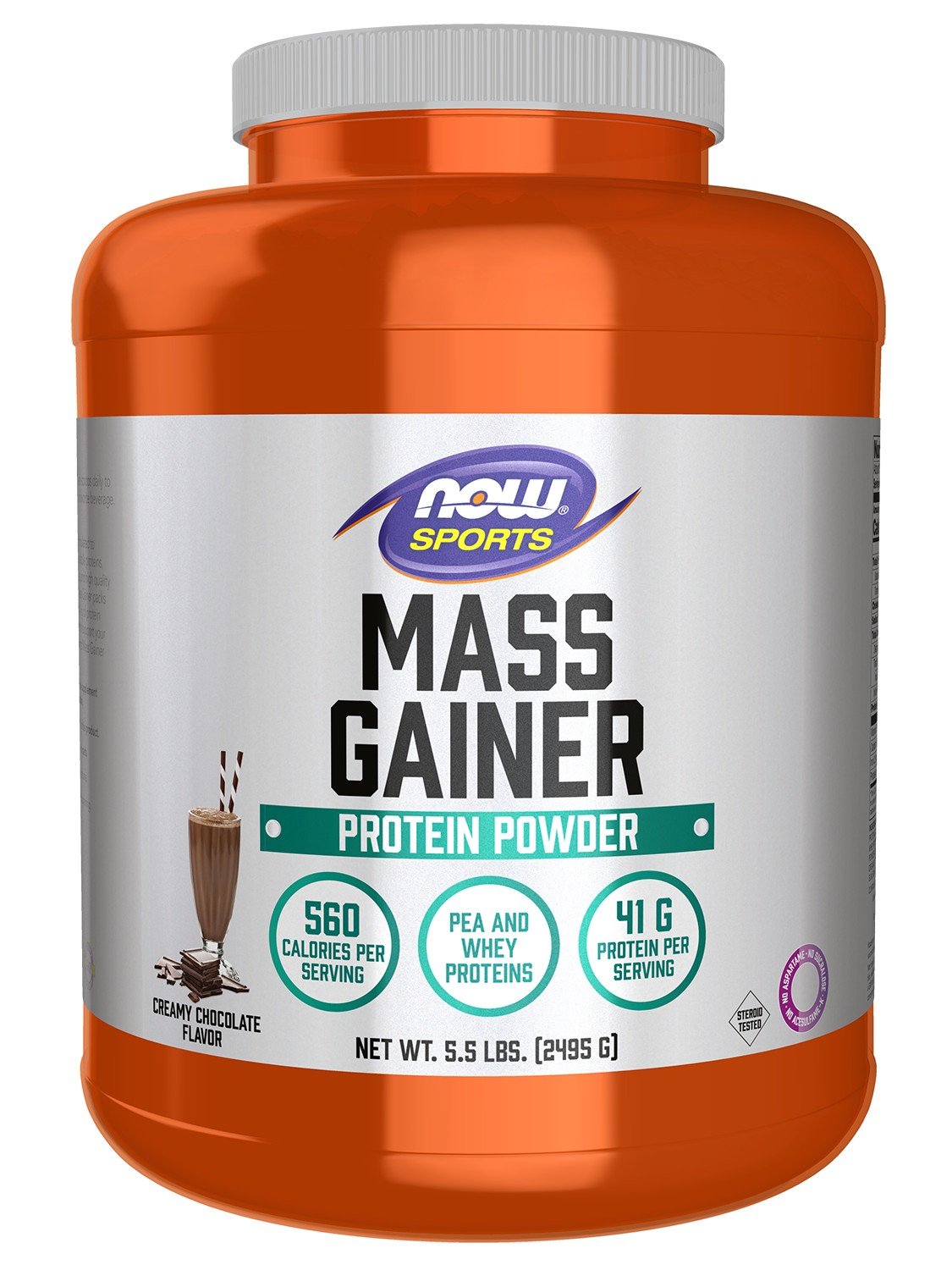 Now Foods Mass Gainer - Creamy Chocolate Flavor 5.5 lbs Powder