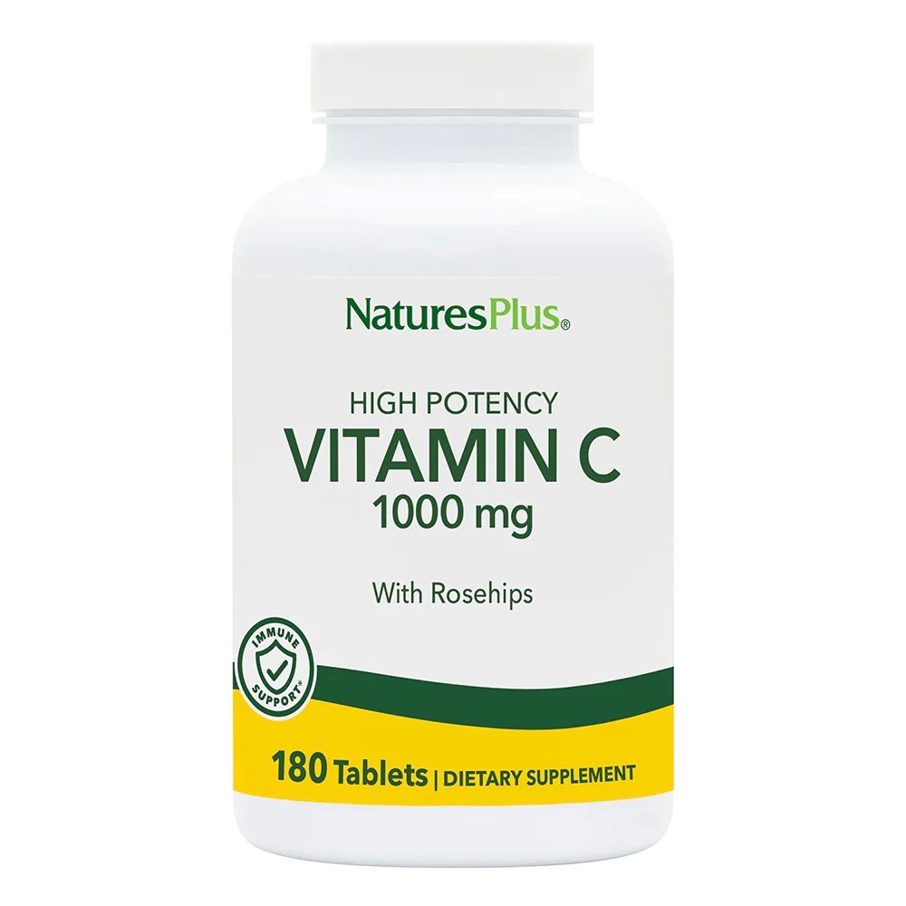 Nature&#39;s Plus Vitamin C 1000mg with Rose Hips 180 Tablet