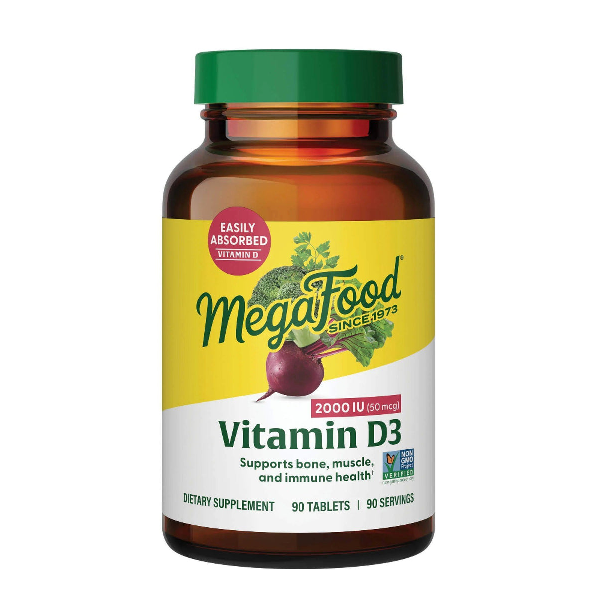 MegaFood Vitamin D-3 2000 IU 90 Tablet