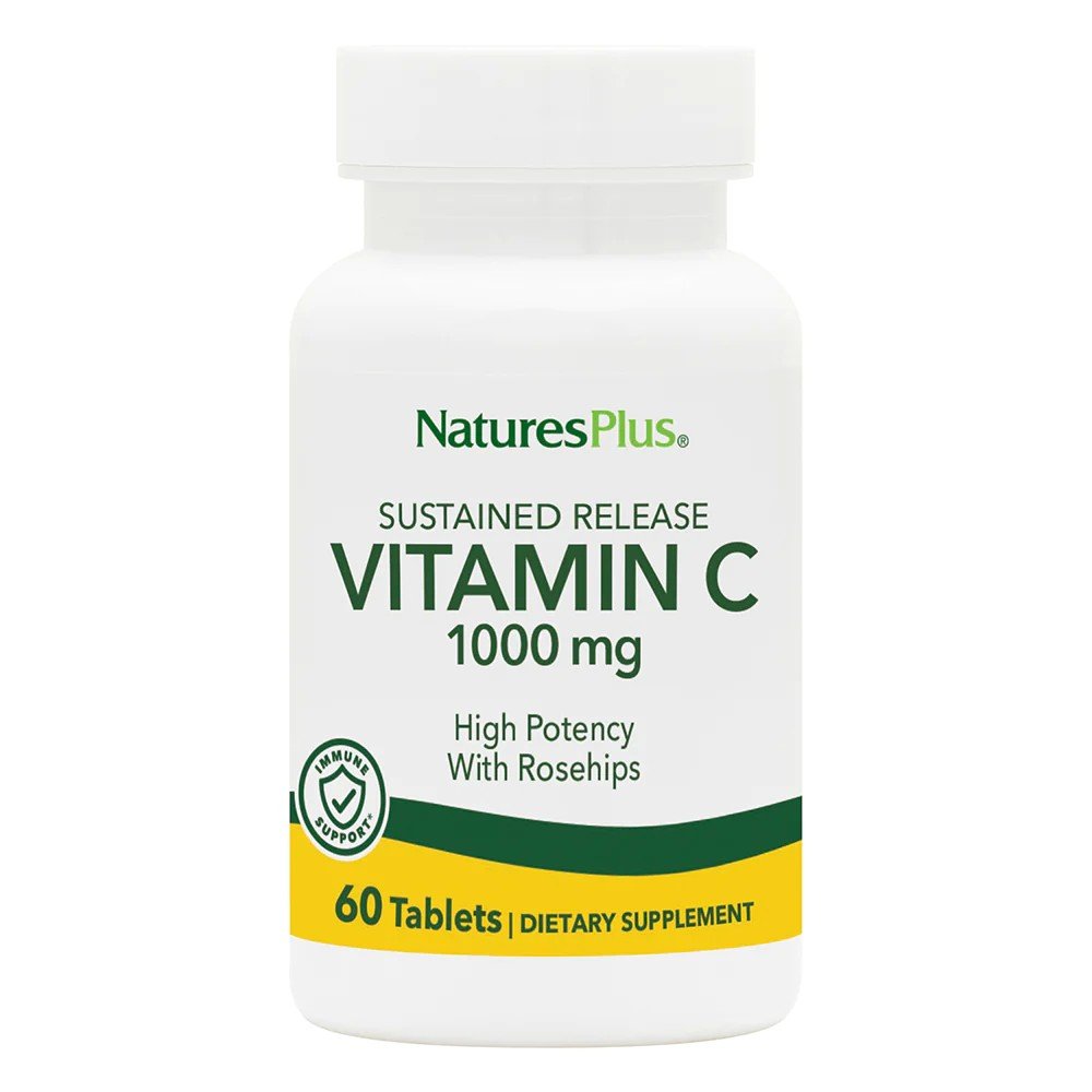 Nature&#39;s Plus Vitamin C 1000 mg Time Release with Rose Hips 60 Sustained Release Tablet