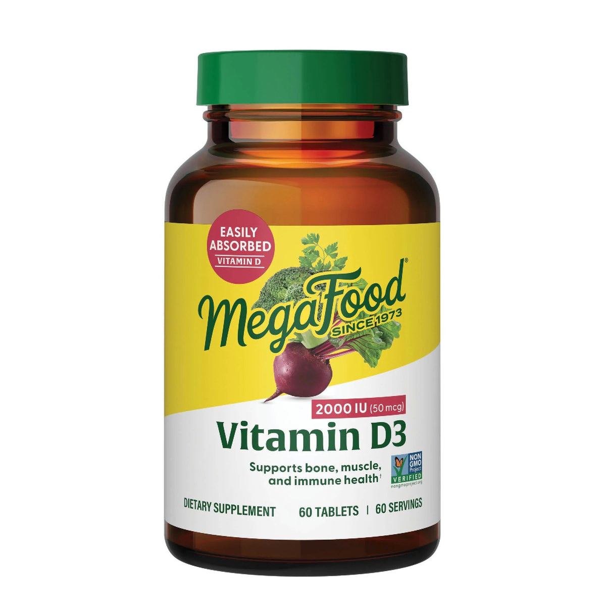 MegaFood Vitamin D-3 2000 IU 60 Tablet