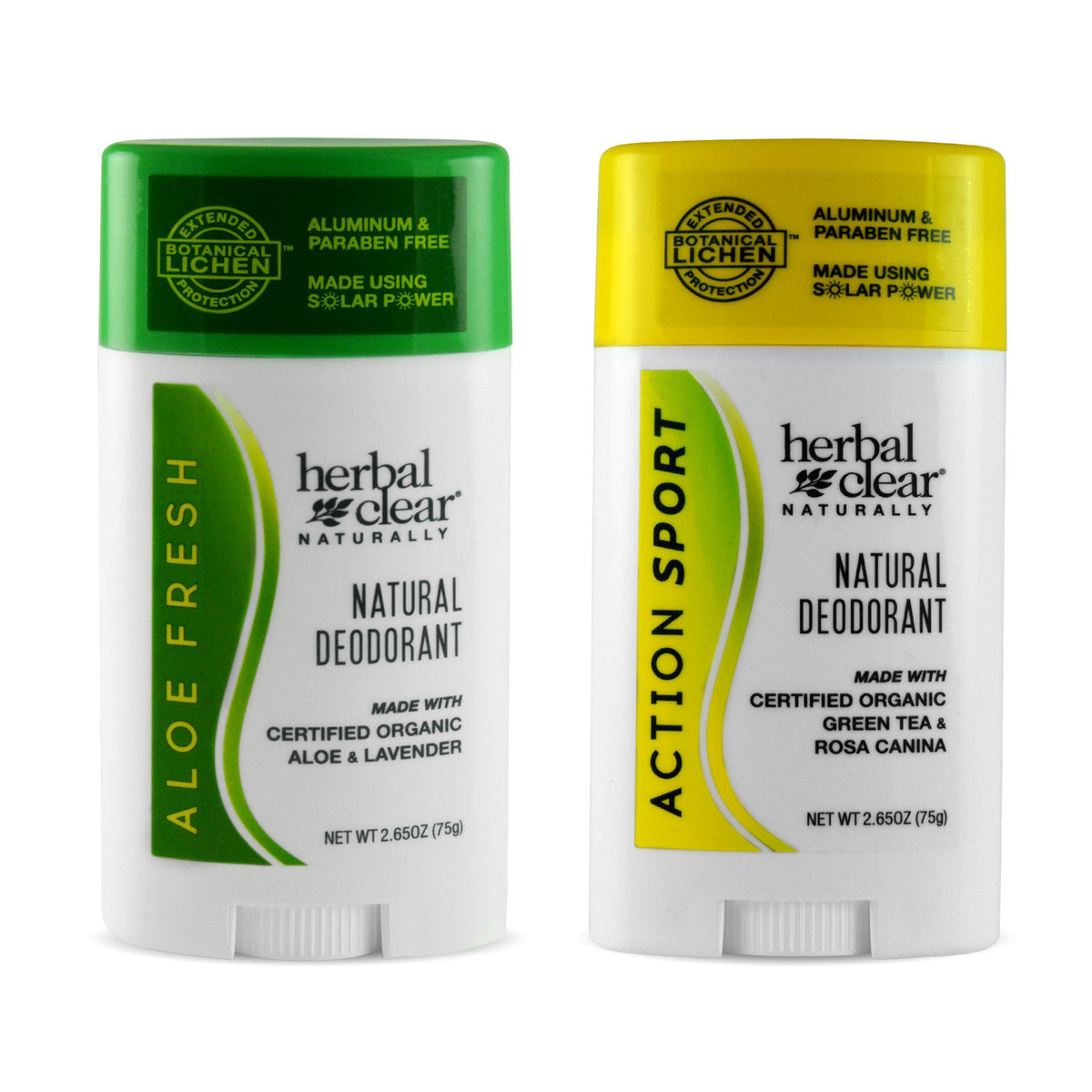 Herbal Clear Naturally Action Sport + Aloe Fresh Deodorant 2.65 oz Stick