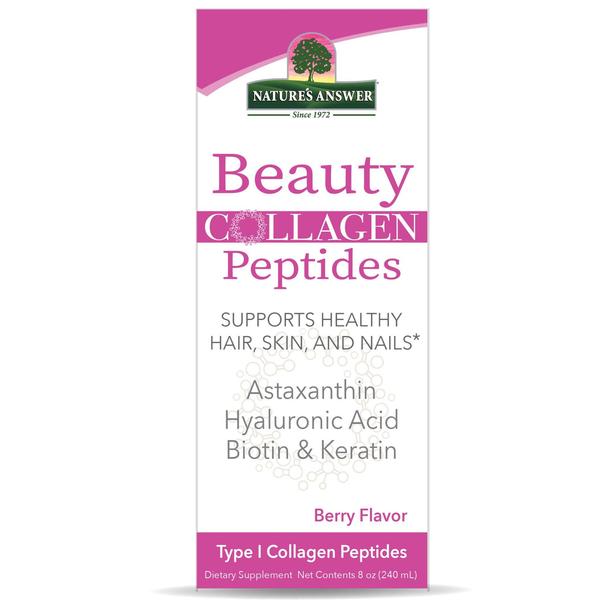 Nature&#39;s Answer Beauty Collagen Peptides 8 oz Liquid