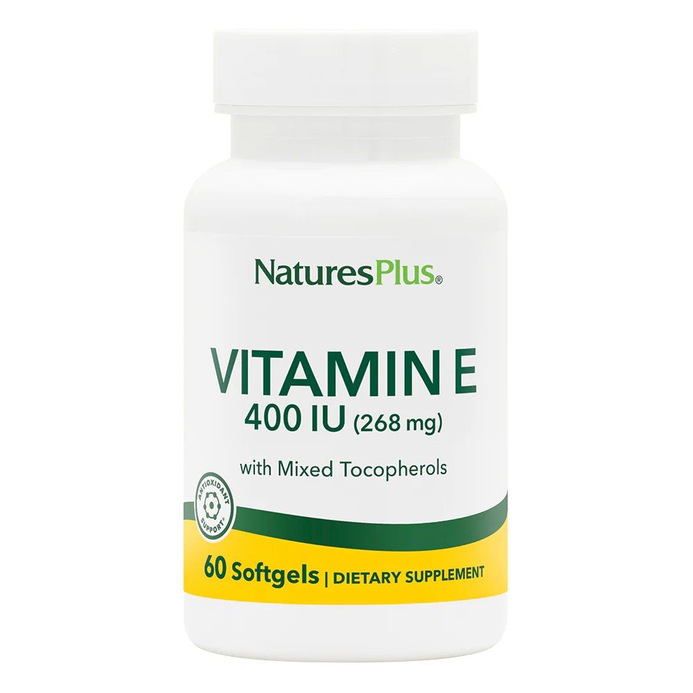 Nature&#39;s Plus Vitamin E Mixed Tocopherol 400 IU 60 Softgel