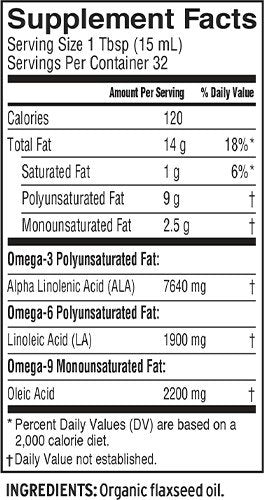 Barlean's Organic Flax Oil 16oz. Liquid