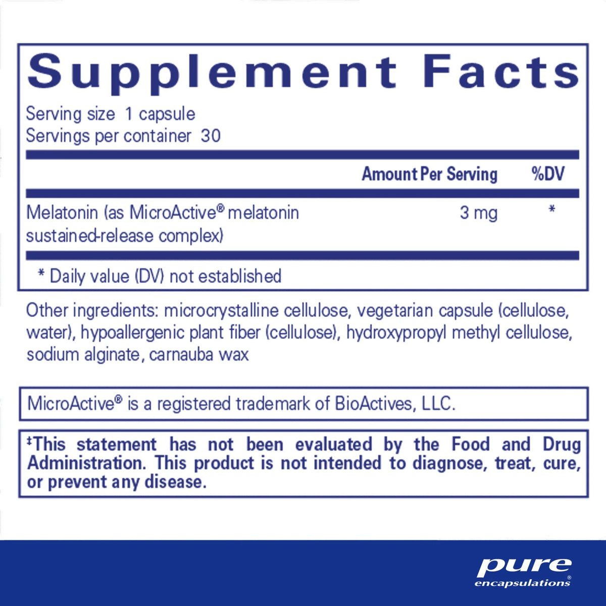 Pure Encapsulations Melatonin-SR 60 Capsule